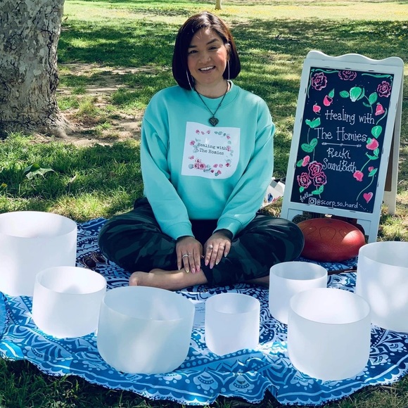 Crystal singing bowls chakra singing bowls Tibetan Sound Bowls used - Picture 3 of 10